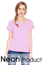 Oversized Neon Stripe T-Shirt
