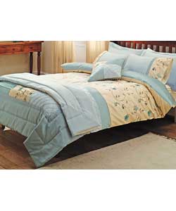 Charlotte Teal Duvet Cover Set - Kingsize