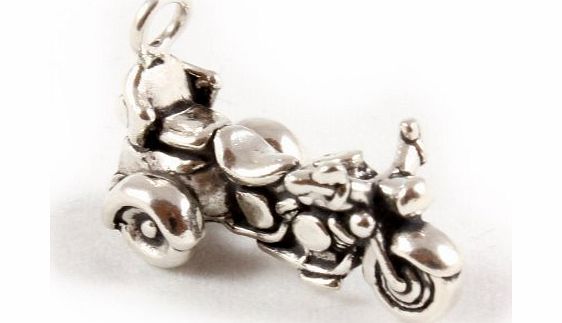 Charm School UK 3D 925 Sterling Silver Charm - Goldwing Motor Trike - FREE UK POSTAGE