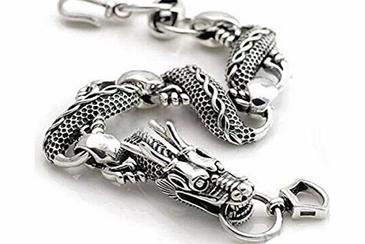 CharmHouse Sterling Silver 925 Dragon Bangles Bracelets for Men Fashion Jewelry Accessories