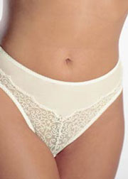 Filigree high leg brief