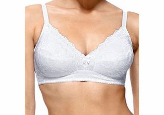 Charnos Rosalind white cotton blend bra