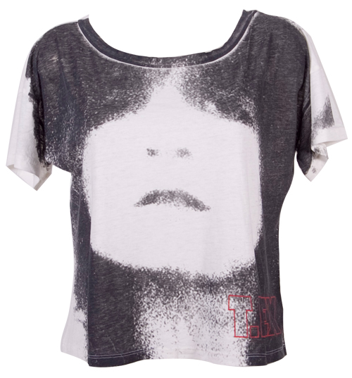 Chaser LA Ladies Cropped T-Rex Marc Bolan T-Shirt from