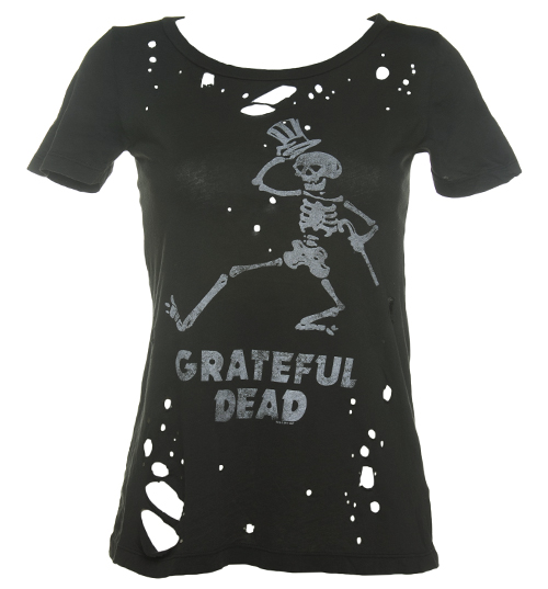 Chaser LA Ladies Grateful Dead Destroyed Cobweb T-Shirt