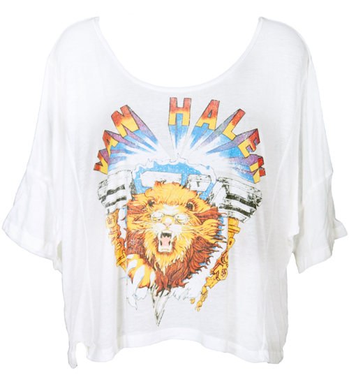 Chaser LA Ladies Van Halen Live Lion Oversize T-Shirt from