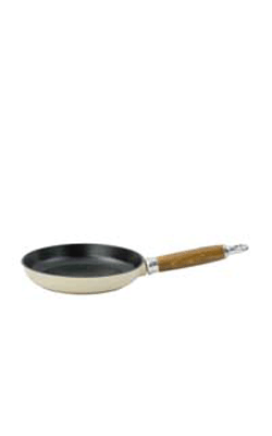 Chasseur Omelette pan  wood handle  20cm   The fabulous Chasseur range of cast iron cookware was fir