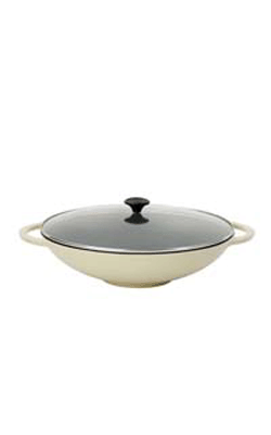 chasseur Wok with glass lid  rack  chopsticks