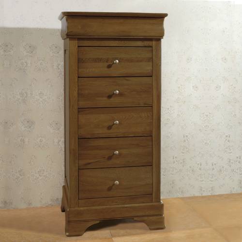 Chateau Oak Bedroom Furniture Chateau Oak 6 Drawer Chest - Tall