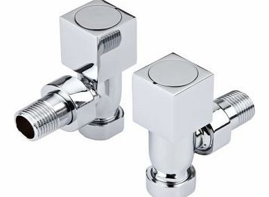 Cheapsuites Angled Square Chrome Radiator Valves