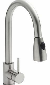 Brushed Steel Kitchen Sink Mixer Tap