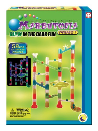 Cheatwell Games Marbultopia Glow In The Dark Marble Run 58 Piece