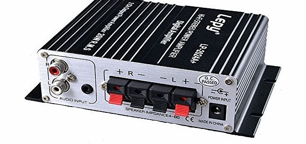 CHEERLINK Lepy TA2024A  Tripath Class-T Hi-Fi Audio Mini Amplifier with UK Plug Power Digital High-Fidelity Car Amplifier 2014 New Version(Black)