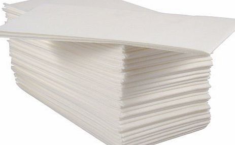 ChefLand (100 Pack) Linen-Feel Guest Towels / Disposable Cloth-Like Tissue Paper Hand Napkins, 30.5cm x 43cm White Airlaid Towel