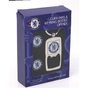Chelsea Accessories  Chelsea FC Cufflinks And Keyring Opener Set