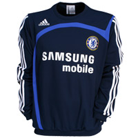 Chelsea Adidas 07-08 Chelsea Sweat Top (Navy) - Kids
