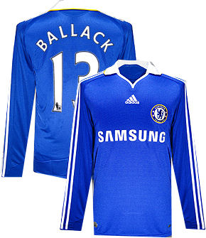 Chelsea Adidas 08-09 Chelsea L/S home (Ballack 13)
