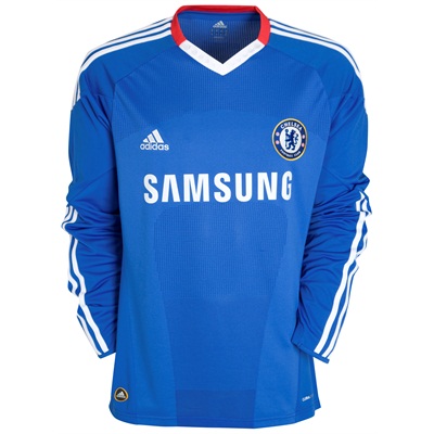 Adidas 2010-11 Chelsea Long Sleeve Home Shirt (+ Your