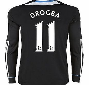 Adidas 2011-12 Chelsea L/S Away Shirt (Drogba 11)