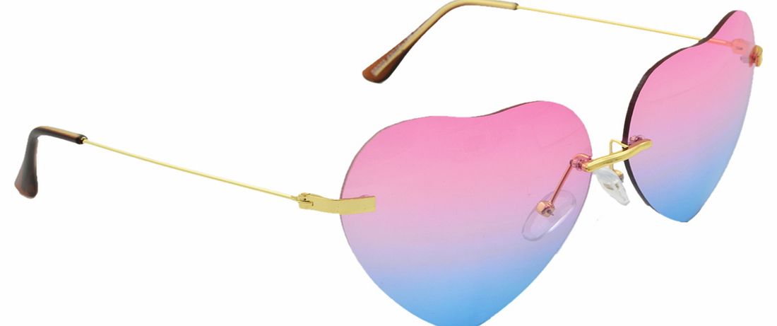 Chelsea Doll Blue And Pink Ombre Heart Sunglasses from