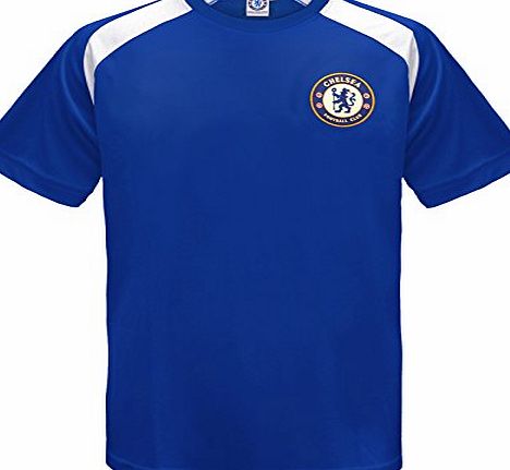 Chelsea F.C. Chelsea FC Official Football Gift Boys Poly Training Kit T-Shirt 8-9 Yrs MB