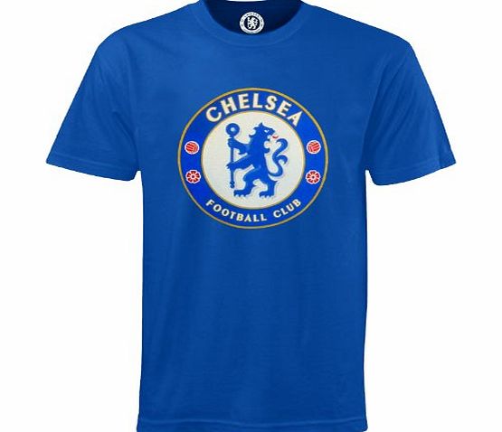 Chelsea F.C. Chelsea FC Official Football Gift Mens Crest T-Shirt Royal Large