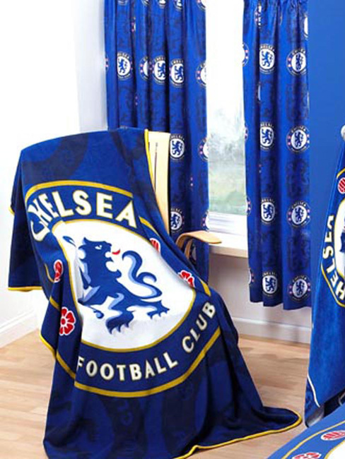 Chelsea FC Curtains Tonal Design 54