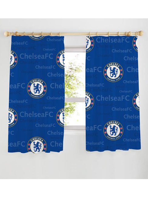 Chelsea FC Echo Curtains 54` Drop