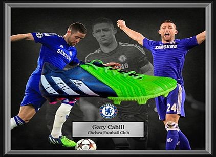 Chelsea Gary Cahill Hand Signed Boot - Framed