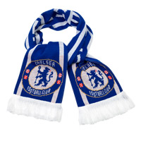 Chelsea Jacquard Scarf - White/Blue.
