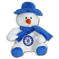 Little Snowman - White/Blue - 8 inch.
