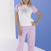 Chelsea Miss Chelsea Pyjamas - White/Pink.