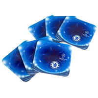 chelsea UCL Metal Coaster - Pack Of 6.
