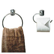 Wall Mounted Toilet Roll Holder & Towel