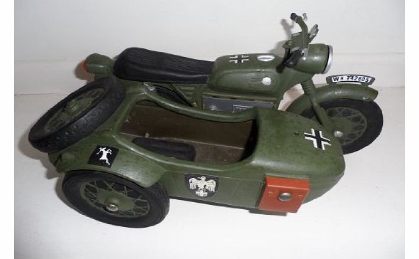Vintage Action Man German Motorcycle With Side Car 1/6 Scale
