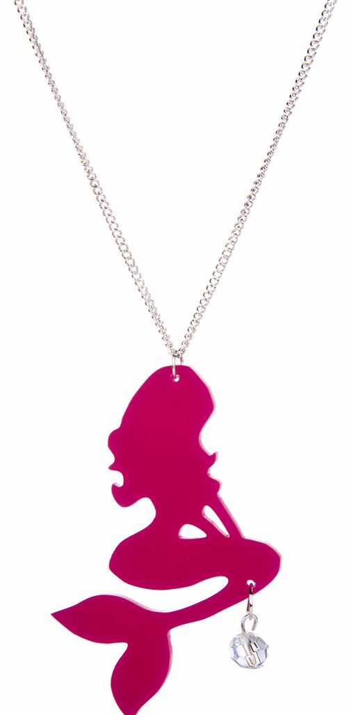 Cherry Loco Pink Acrylic Mermaid Necklace from Cherry Loco