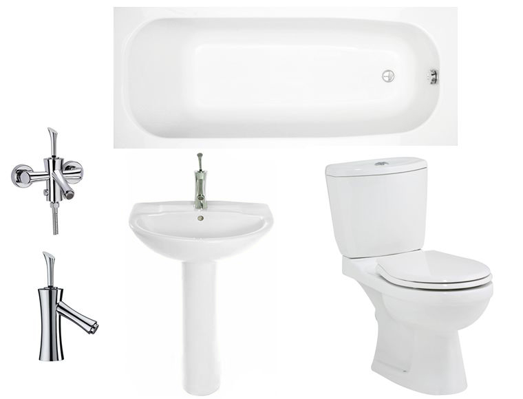 Cherub Suite Package A-a (basin wc acrylic bath taps)