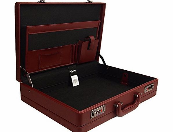 Chervi Lane High Quality Faux Leather Briefcase Attache Business Bag Work Briefcase Carry (Brown)