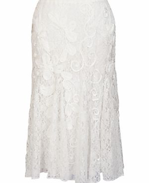 Chesca Cornelli Lace Skirt, Ivory