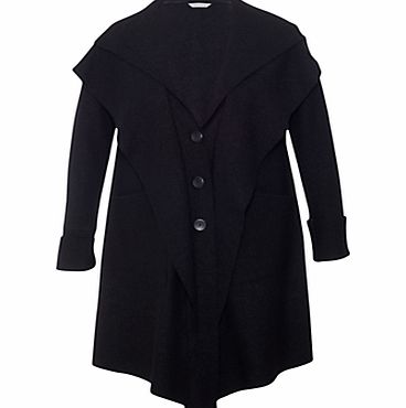 Chesca Double Collar Coat, Black