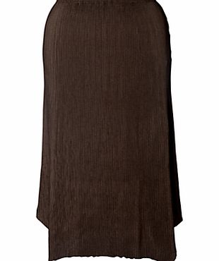 Chesca Double Pleated Skirt, Brown