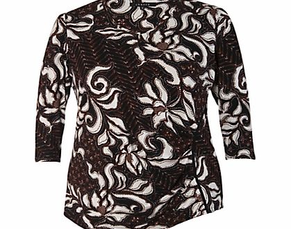 Chesca Floral Top, Chestnut