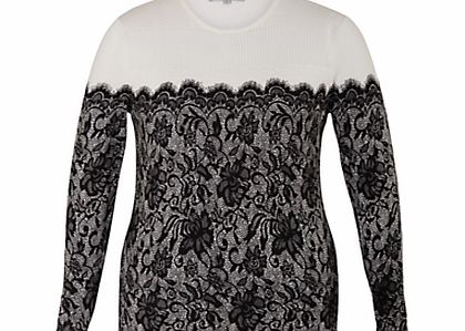 Chesca Lace Print Jumper, White