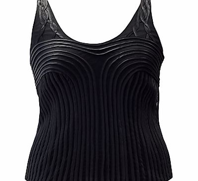 Chesca Mesh Camisole, Black
