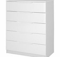 Chest Turin 5 Drawer Chest - White