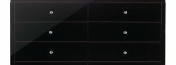 Chest Vegas 6 Drawer Chest - Black