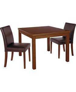 Chester Extendable Walnut Dining Table and 2