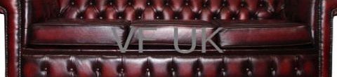 Chesterfield Antique Style Genuine Leather 3 Seater Sofa (Antique Red)