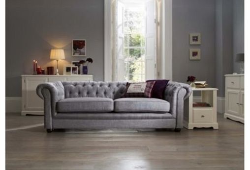 BRAND NEW HANDMADE CHESTERFIELD 3+2 FABRIC SOFA IN GREY OR LINEN **FOAM FILLED**