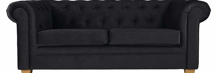 Chesterfield Regular Fabric Sofa - Black