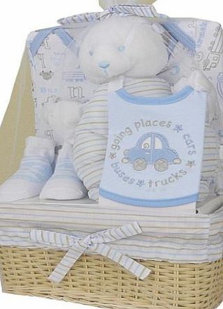 Chew2you Bee Bo Baby Basket Gift Set 0-3 Months - Blue